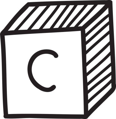 Arka planda izole edilmiş çocuk resimleri için el çizimi blok oyuncakları