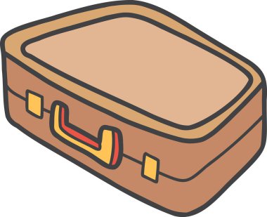 El çizimi iş çantası çizimi arka planda izole edildi