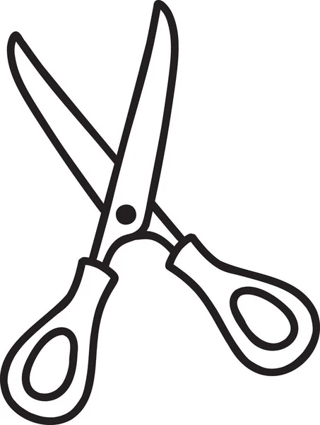 Hand Drawn Scissors Illustration Isolated Background — Stock Vector
