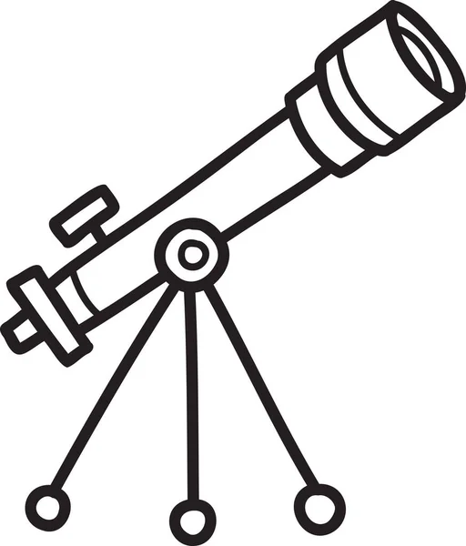 手绘可爱的双筒望远镜星图 背景孤立 — 图库矢量图片