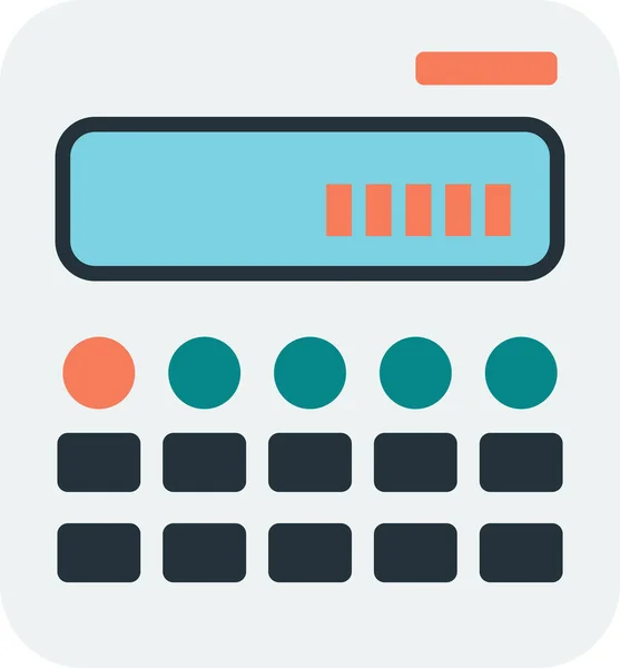 Illustration Calculatrice Dans Style Minimal Isolé Sur Fond — Image vectorielle