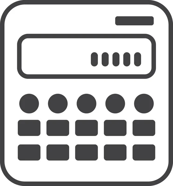 Calculator Illustratie Minimale Stijl Geïsoleerd Achtergrond — Stockvector