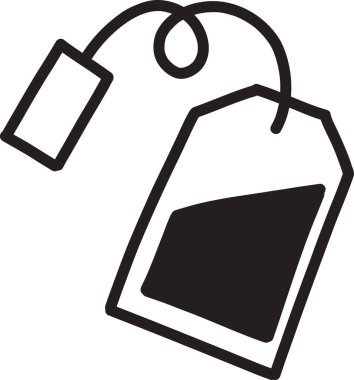 El çizimi çay poşetleri arkaplanda izole edilmiş.