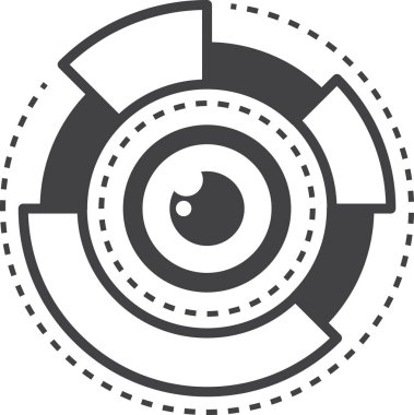 arka planda izole edilmiş en düşük biçimli göz küresi çizimi