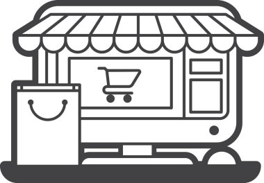 Masaüstü bilgisayarları ve çevrimiçi depolama resimlerini arka planda en az izole edilmiş şekilde gösterir