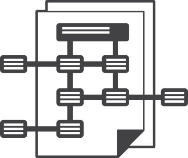 Arkaplanda minimal biçimde izole edilmiş diyagram ve kağıt illüstrasyonu