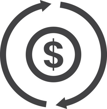 para birimi resimlemesi arka planda izole edilmiş minimal biçimdedir