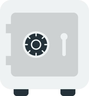 Arka planda en az biçimde izole edilmiş güvenli kutu illüstrasyonu