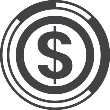 para birimi resimlemesi arka planda izole edilmiş minimal biçimdedir