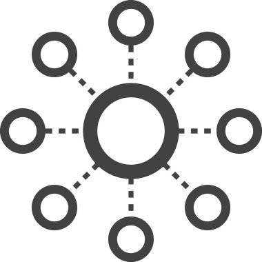 arkaplanda asgari biçimdeki bağlantı konsepti çizimi izole edildi