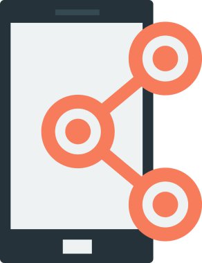 Arkaplanda en az izole edilmiş şekilde akıllı telefonlar ve Bağlantı illüstrasyonu