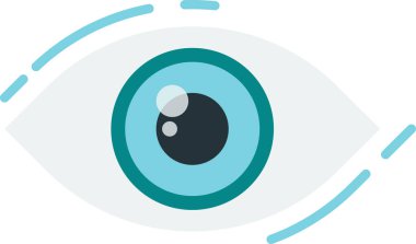 arka planda izole edilmiş en düşük biçimdeki elektronik gözler çizimi