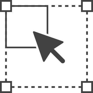 İmleç ve web sitesi resimlemesi arkaplanda en az izole edilmiş şekilde