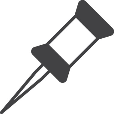 arkaplanda izole edilmiş minimal biçimdeki pin illüstrasyonu