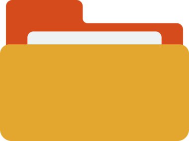 Arkaplanda izole edilmiş asgari biçimdeki dökümanlar ve dizinler çizimi