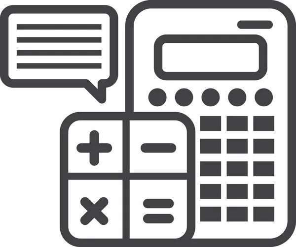 Calculator Fiscale Illustratie Minimale Stijl Geïsoleerd Achtergrond — Stockvector