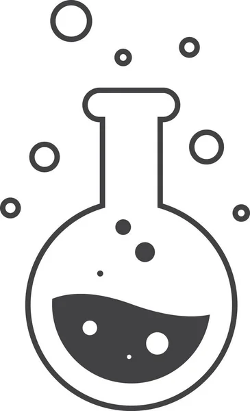 Laboratory Bottle Illustration Minimal Style Isolated Background — Stock Vector