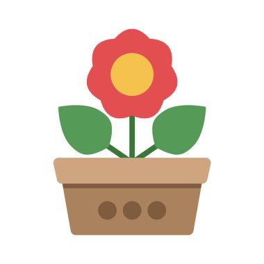 Çağdaş iş için uygun saksı bitkilerinin renk simgesi