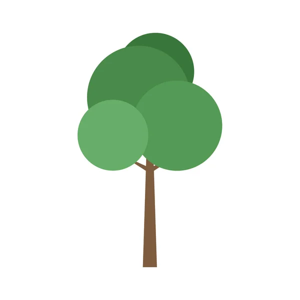 Icono Color Del Árbol Que Adecuado Para Negocio Moderno — Vector de stock