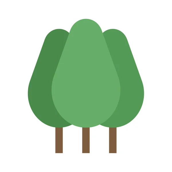 Icono Color Del Árbol Que Adecuado Para Negocio Moderno — Vector de stock