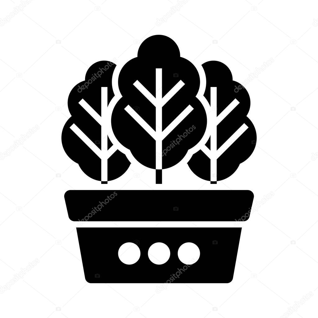 Potted plants black icon that is suitable for your modern business and digital content