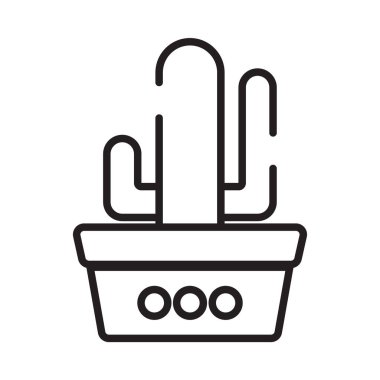 Çağdaş işleriniz için uygun saksı bitkileri çizgisi simgesi