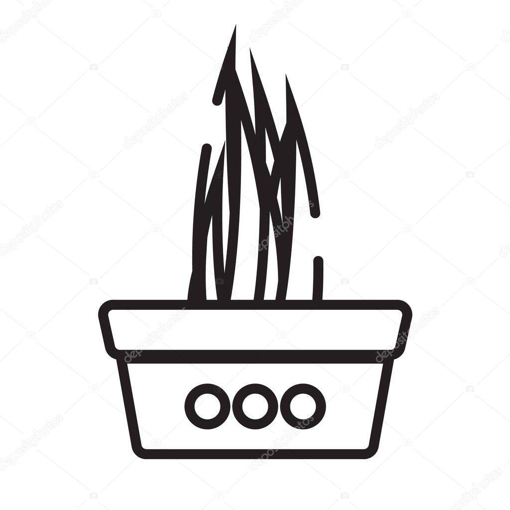 Potted plants line icon that is suitable for your modern business