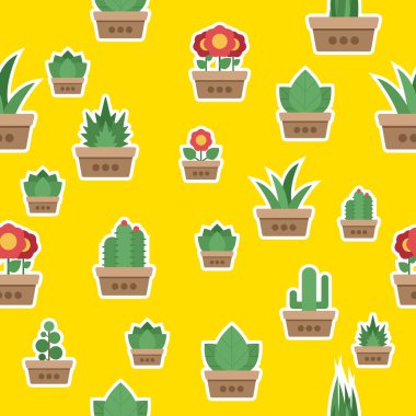 Saksı bitkisi pürüzsüz desen