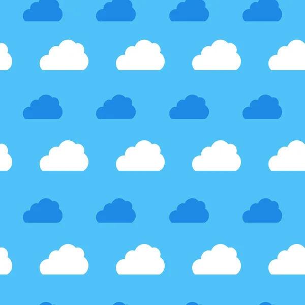 Clouds Seamless Pattern Background — Stock Vector