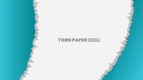 Vektor Grunge Teal Bílý Roztržený Papír Pozadí — Stockový vektor