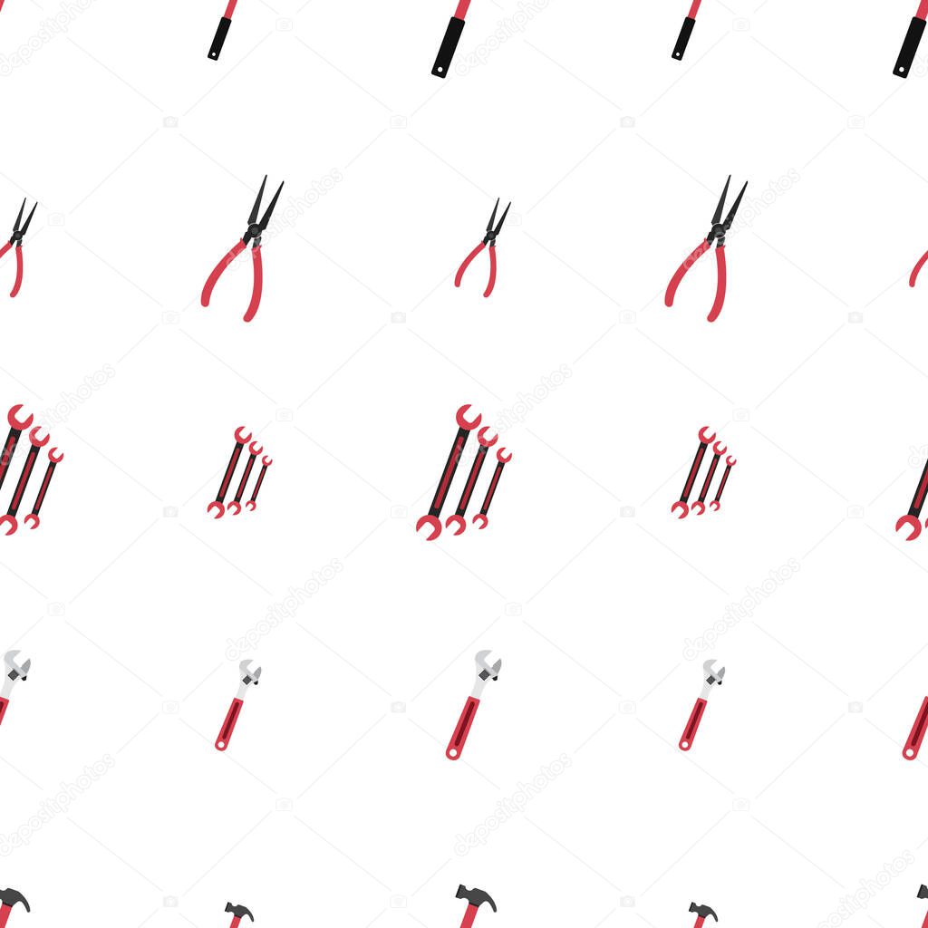 Seamless pattern with pliers background