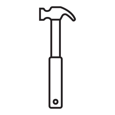Modern işleriniz için uygun olan çekiç çizgisi simgesi
