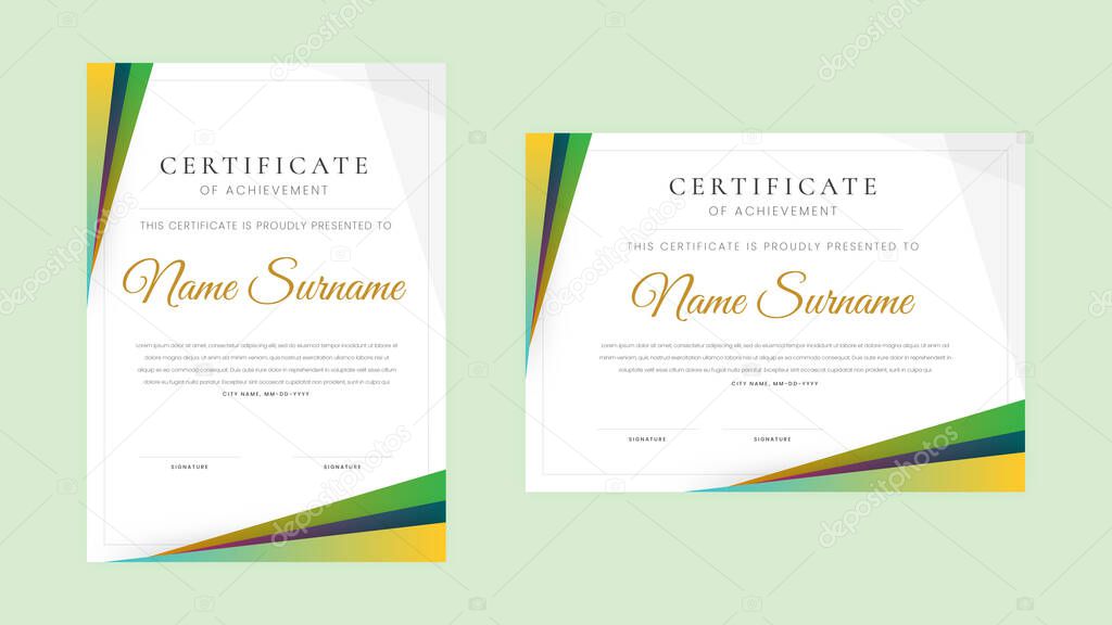 Full Editable Modern Certificate Template
