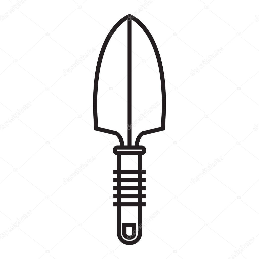 Gardening trowel line icon that is suitable for your modern business