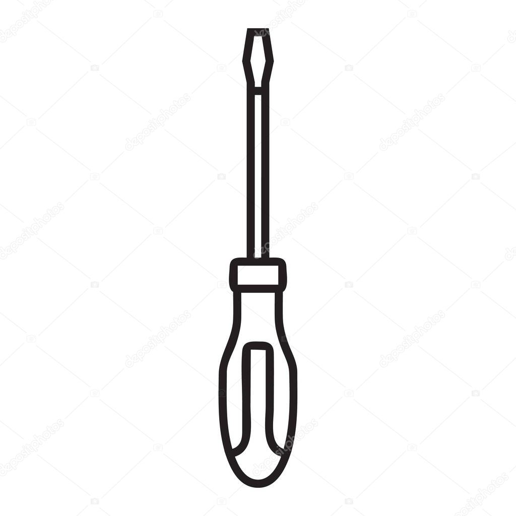 Screwdriver line icon that is suitable for your modern business