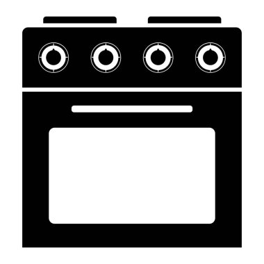 Modern işleriniz için uygun olan siyah ocak simgesi