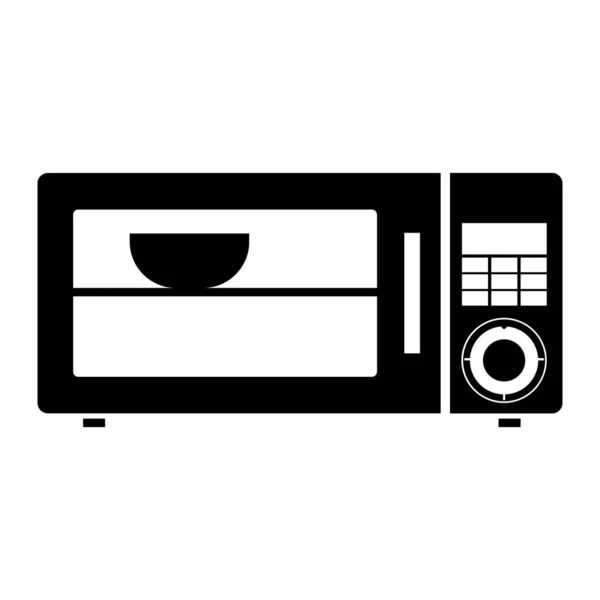 Microwave Black Icon Suitable Your Modern Business — Stock Vector