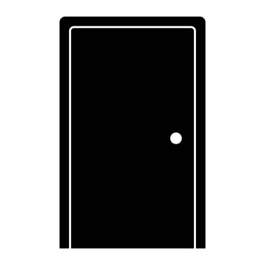 Modern iş için uygun olan siyah kapı simgesi