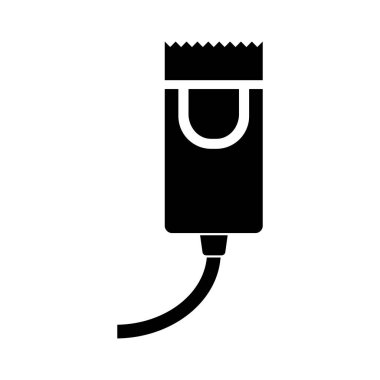 Modern işinize uygun siyah bir stile sahip bir Shaver simgesi