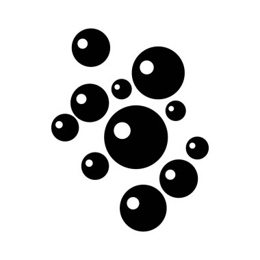 Modern iş için uygun bir siyah stile sahip baloncuk simgesi