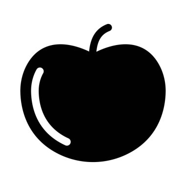 Modern işinize uygun siyah bir stile sahip elma simgesi