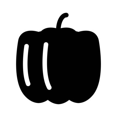 Paprika simgesi ve siyah bir stili modern iş için uygun.