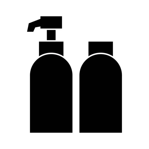 Σαπούνι Εικονίδιο Μπουκάλι Ένα Μαύρο Στυλ Που Είναι Κατάλληλο Για — Διανυσματικό Αρχείο