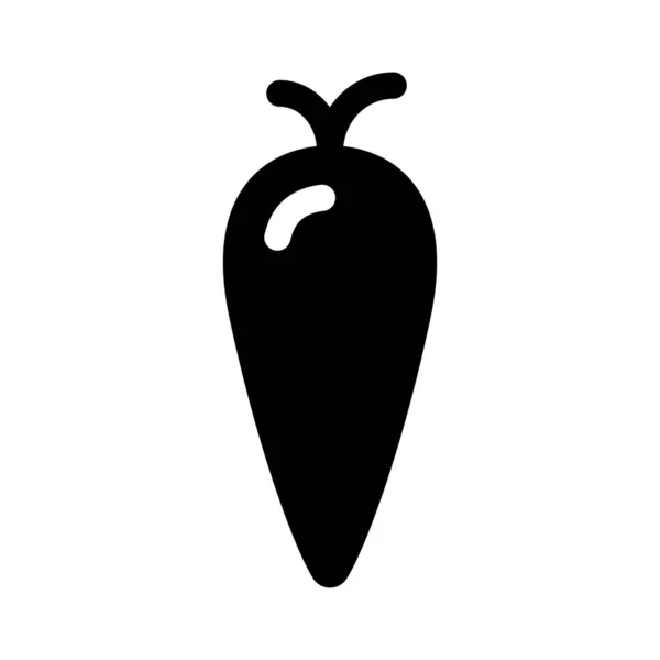 Морковь Икона Черным Стилем Который Подходит Вашего Современного Бизнеса — стоковый вектор