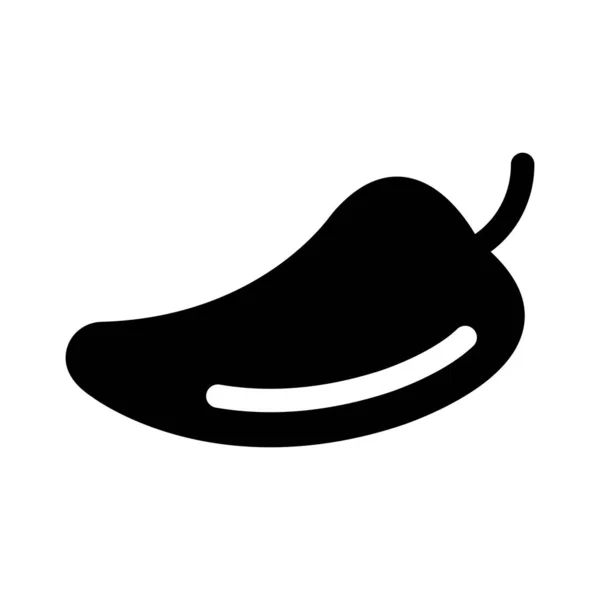 Ikon Chilli Dengan Gaya Hitam Yang Cocok Untuk Bisnis Modern - Stok Vektor