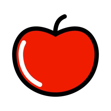 Modern iş için uygun renk tarzına sahip bir elma simgesi