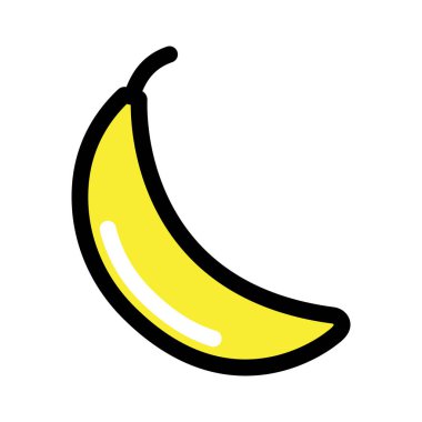 Modern iş için uygun renkte muz ikonu.