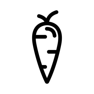 Modern iş için uygun bir çizgi stiline sahip havuç simgesi