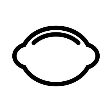 Modern işleriniz için uygun çizgi stiline sahip limon simgesi