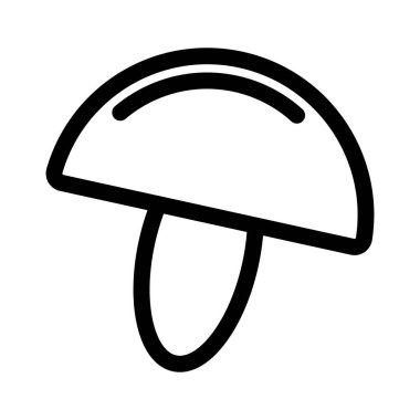 Modern iş için uygun bir çizgi stiline sahip mantar simgesi